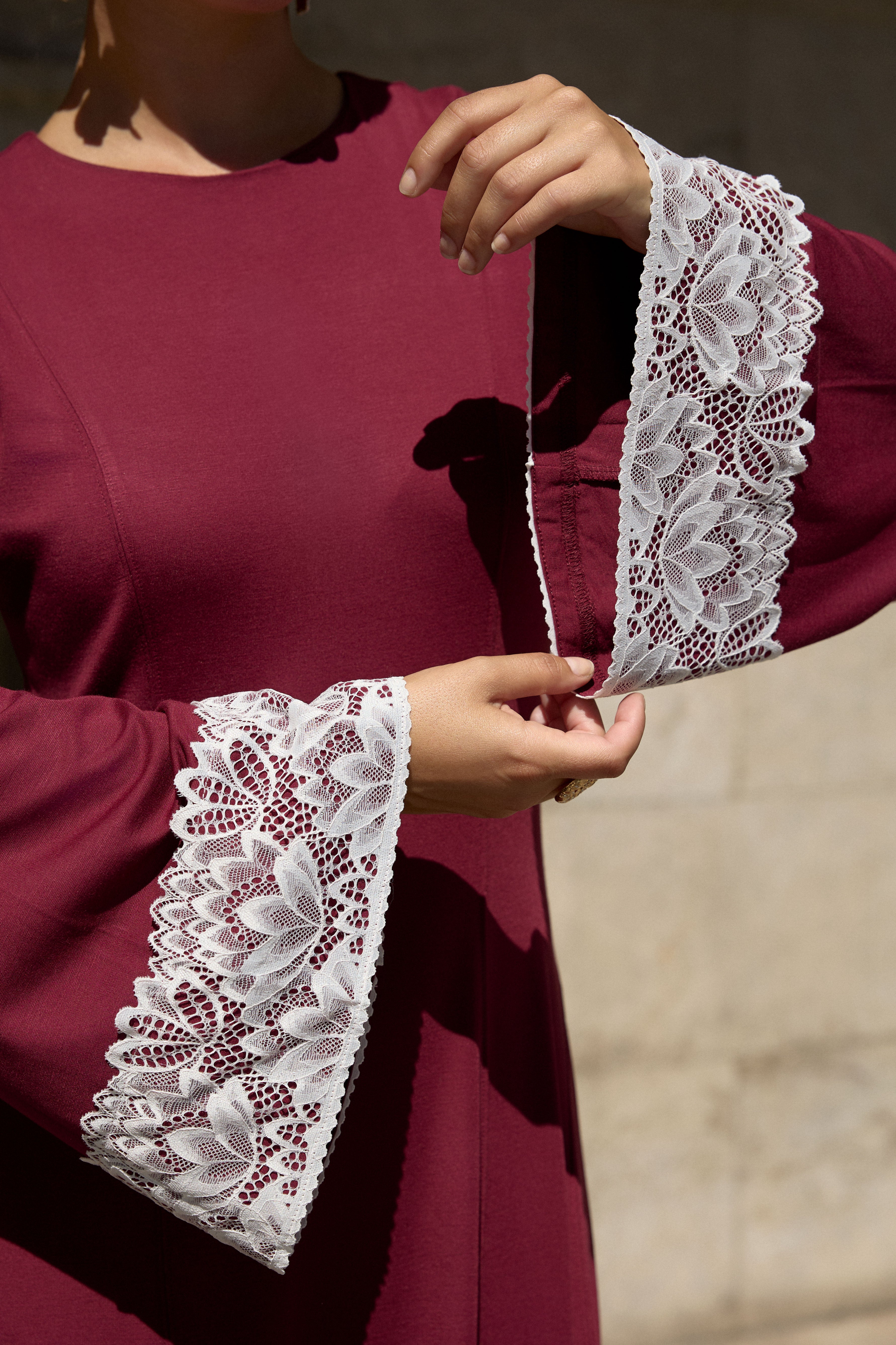 Vestido de encaje rojo