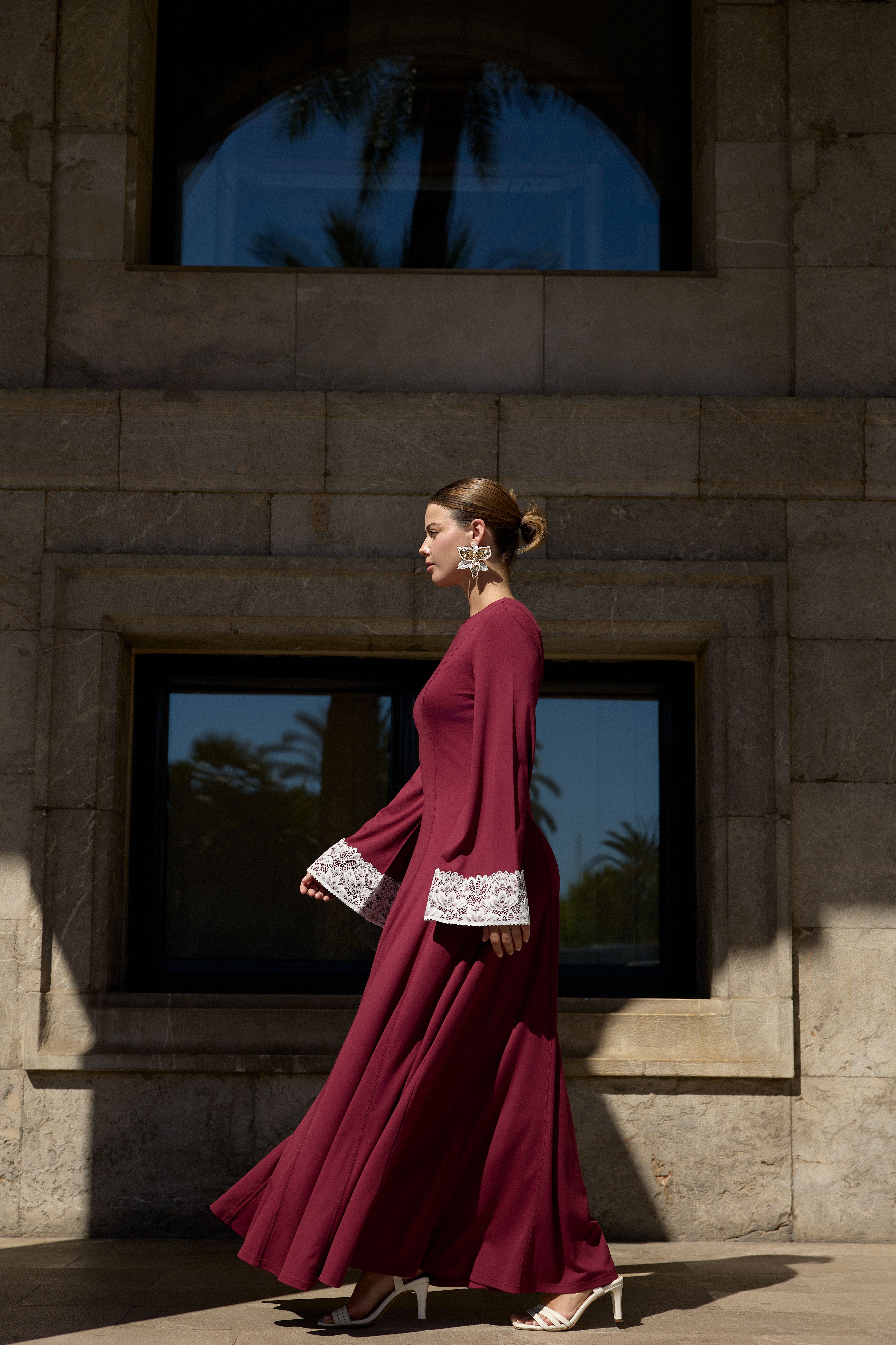 Vestido de encaje rojo